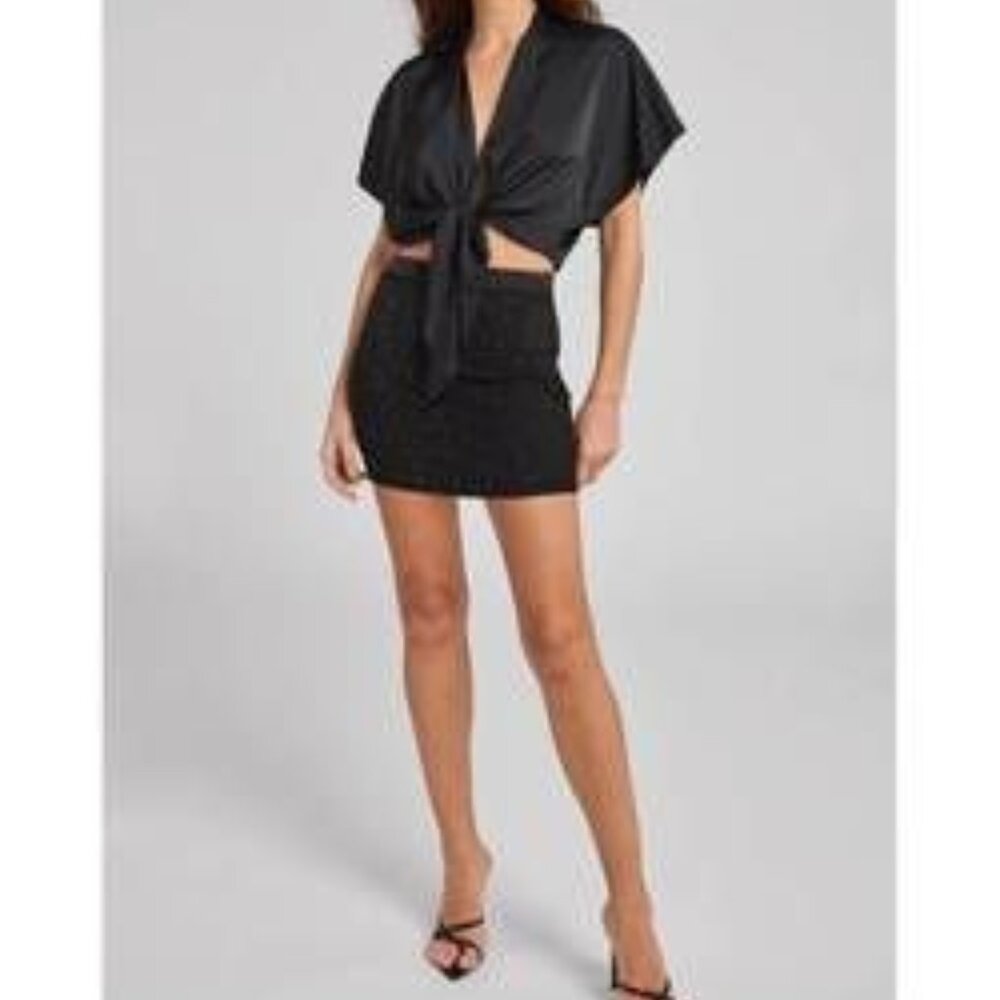 NEW GENERATION LOVE Nina Crystal Skirt in Black Size 8